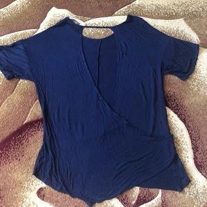 Derek Lam open back top, dark blue, size M